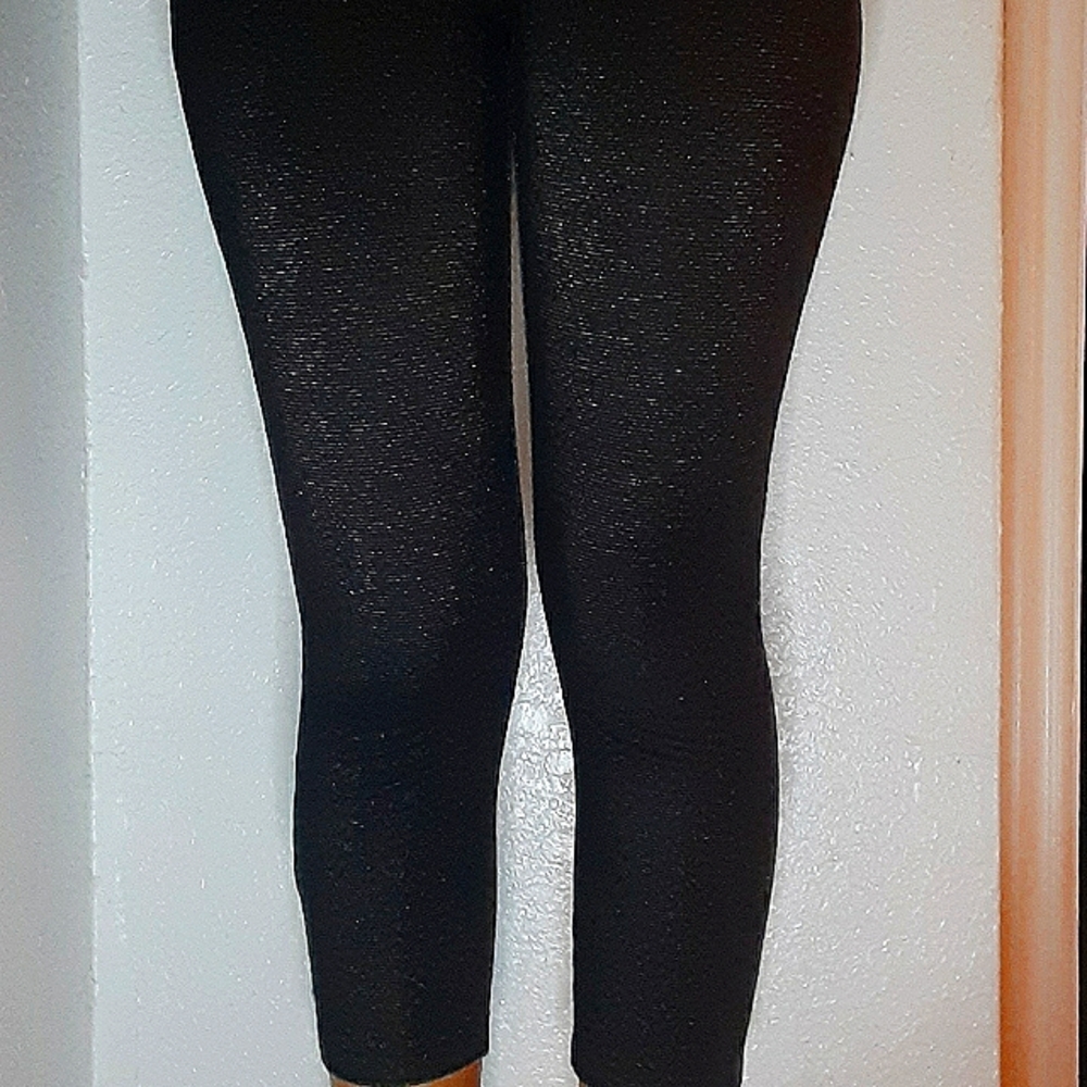 Glittery black leggings